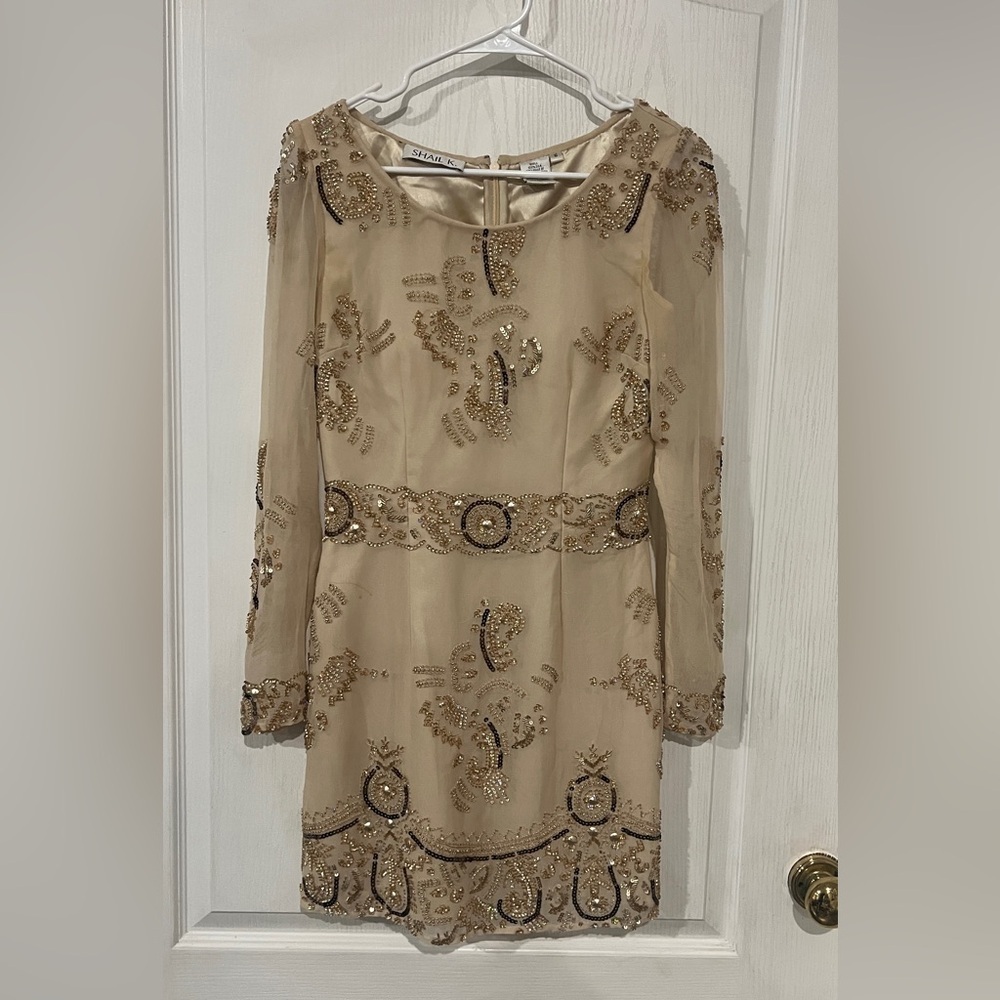 FINAL PRICE Shail K Gold Embellished Dress